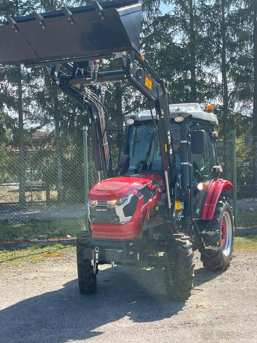 Traktor,malotraktor HANWO HWE 504C 50 koni 37kW,čel. naklad
